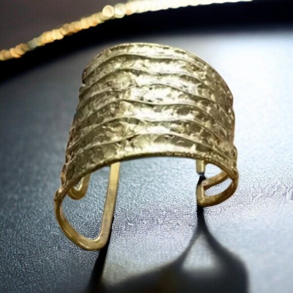 From St Xavier Jewelry - Brass Lateefa Cuff Bracelet